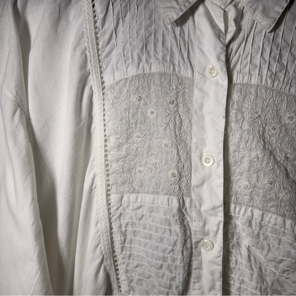 Cotton Ginny Plus Vintage White Button Down Long S|leeve Shirt Size 3x - Picture 5 of 11